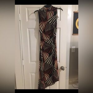 Elegant Multicolor Geometric Dress